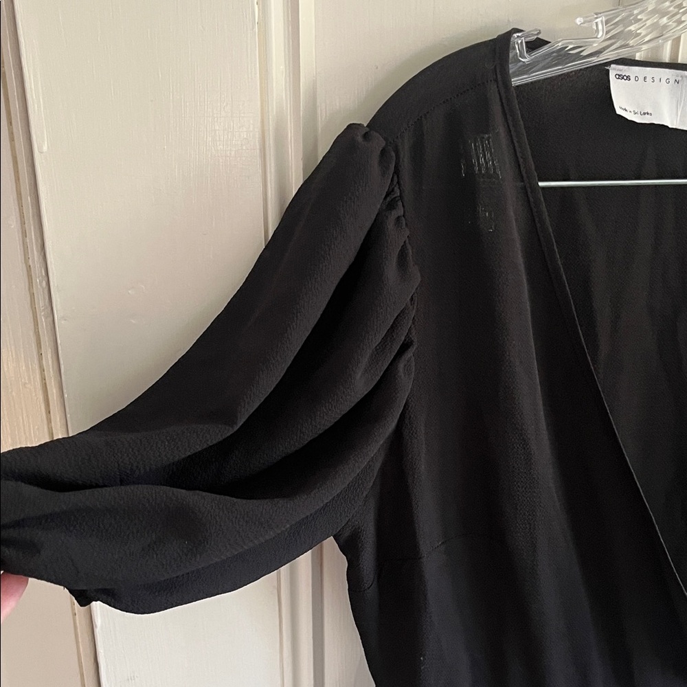 ASOS Elegant Black Long Sleeve Dress - Picture 3 of 4